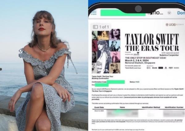 New scam a<em></em>lert: UOB says circulating Taylor Swift meet-and-greet invites are fake